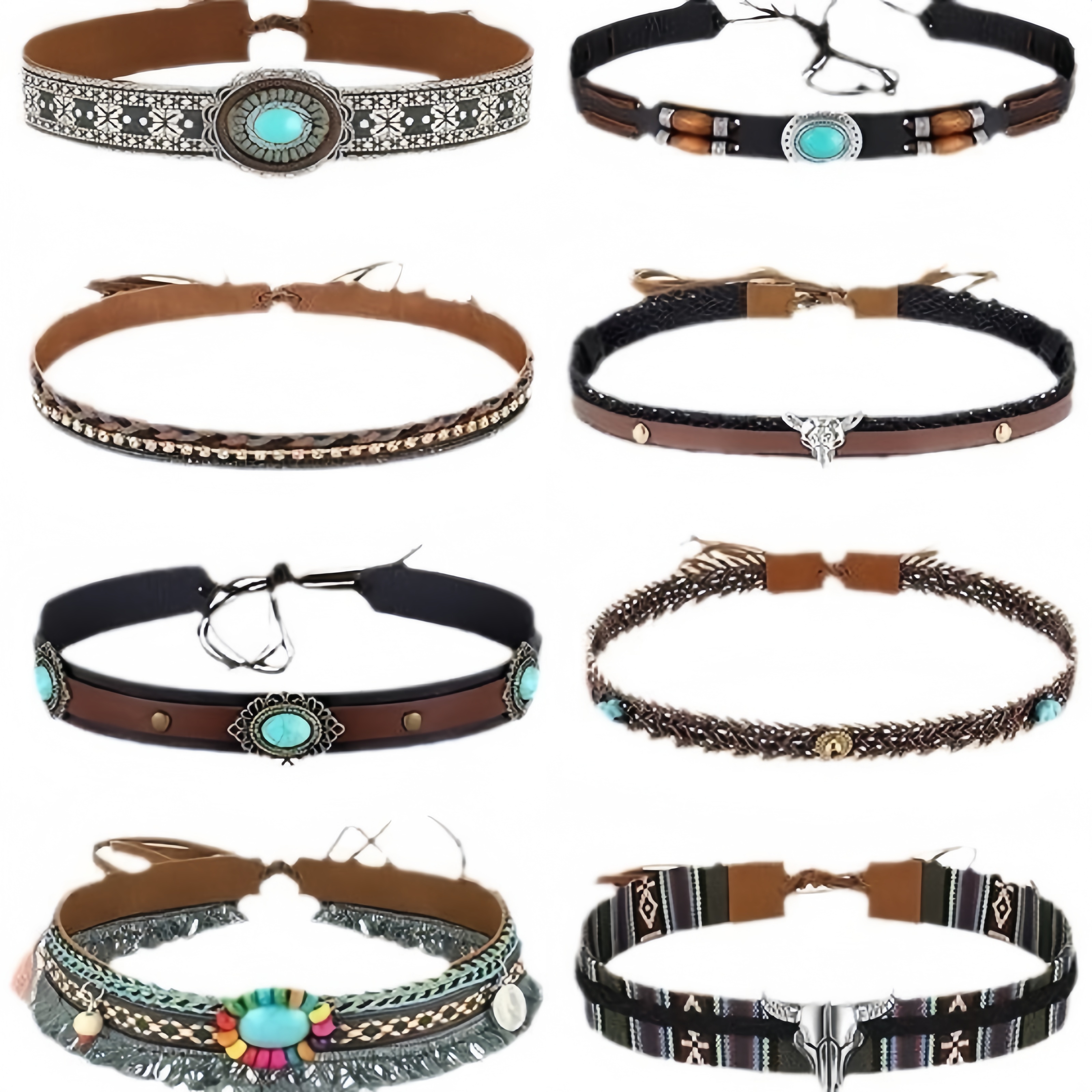 Retro Ethnic Style Belt, Headb - Cowboy Hat Straw のレビューと価格