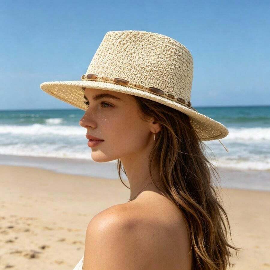 Wide Brim Straw Hat For Women  - Sun Hat Wide Brim のレビューと価格