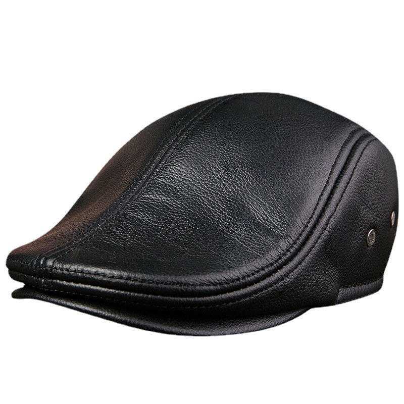 Genuine Cowhide Leather Men Be - Baseball Cap Structured のレビューと価格
