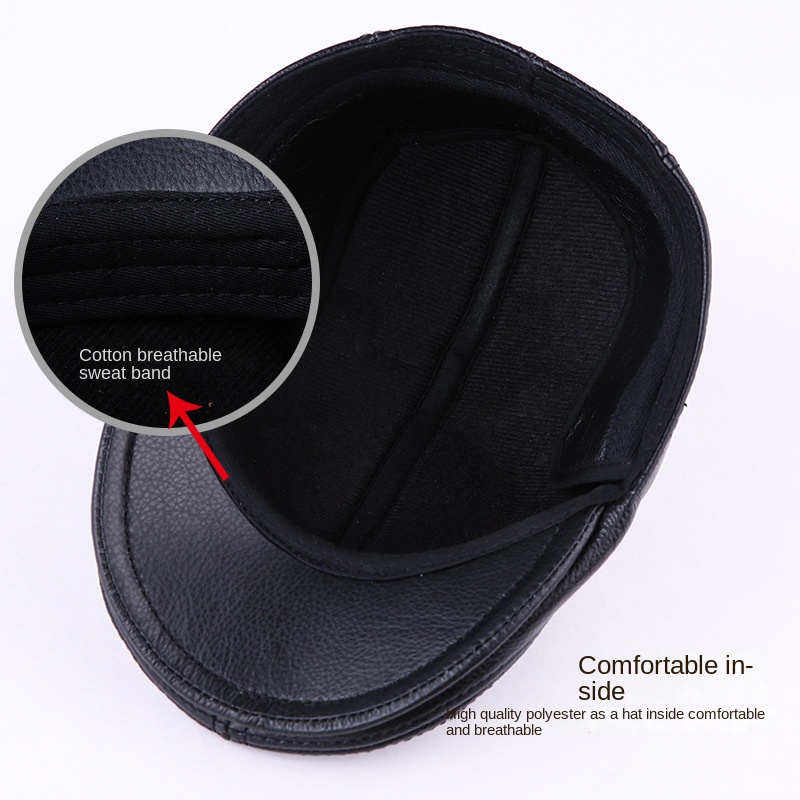 Genuine Cowhide Leather Men Be - Baseball Cap Structured のレビューと価格
