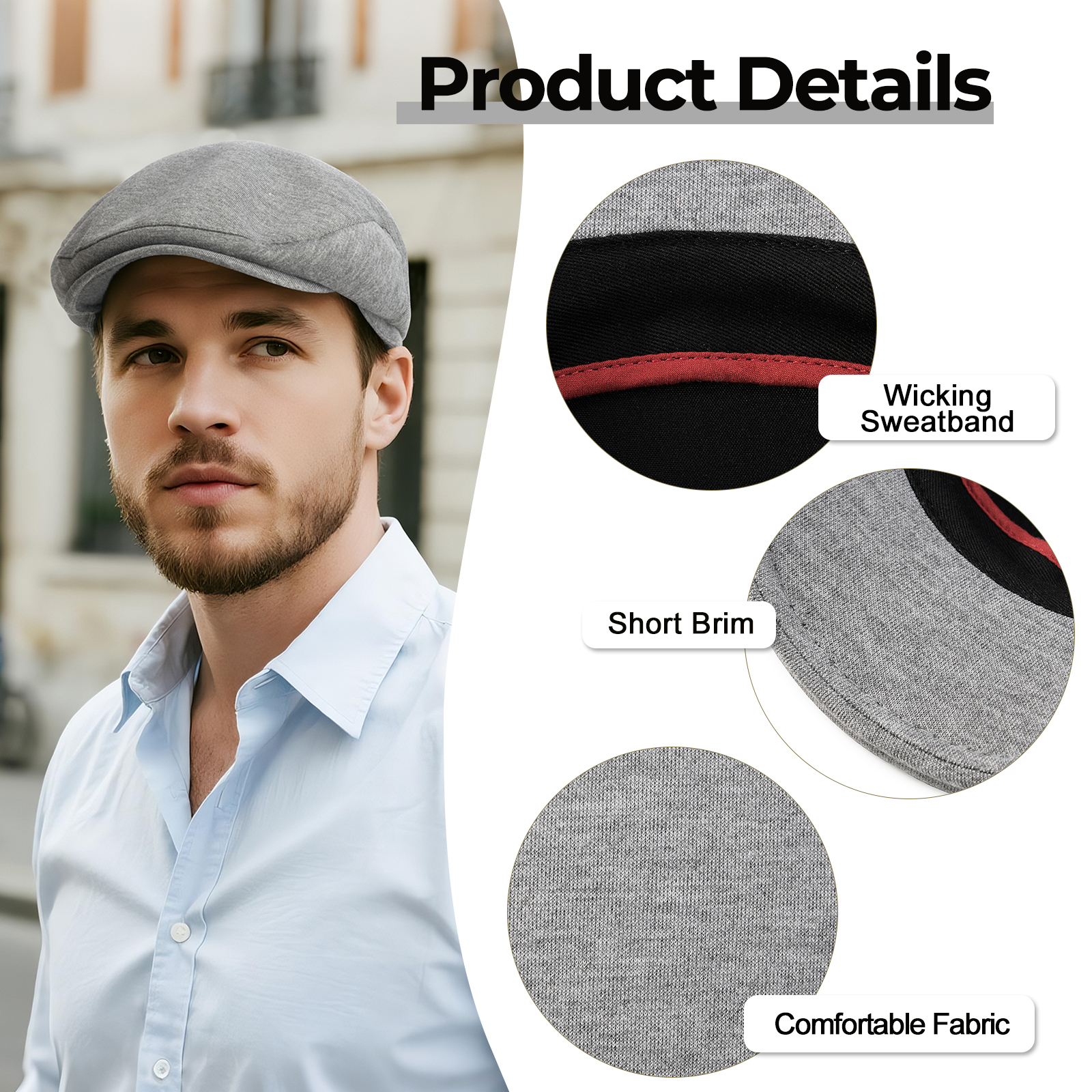 JGAGOUL Classic Newsboy Cap fo - Newsboy Cap Ivy のレビューと価格