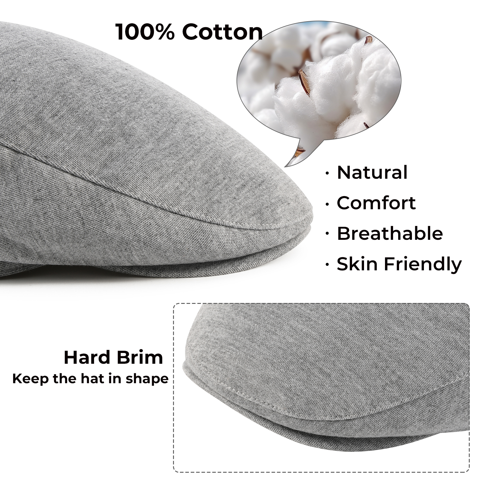 JGAGOUL Classic Newsboy Cap fo - Newsboy Cap Ivy のレビューと価格