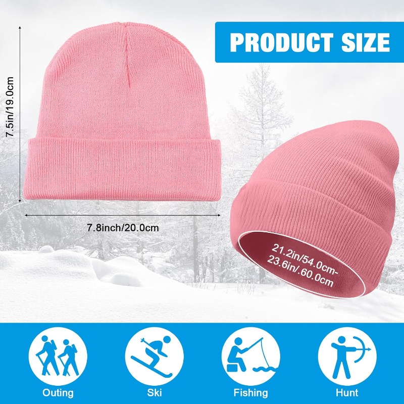 1pc Winter Warm Thick Beanie H - Beanie Cuffed Knit のレビューと価格