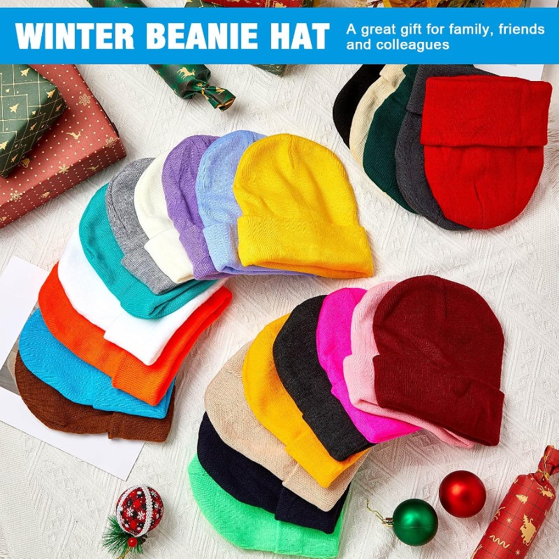 1pc Winter Warm Thick Beanie H - Beanie Cuffed Knit のレビューと価格