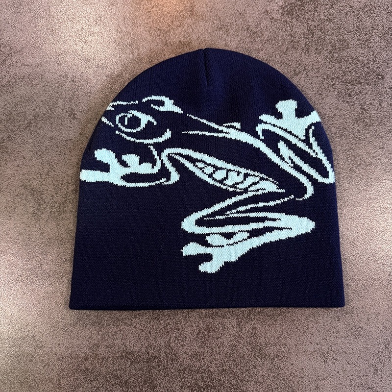 Tree Frog Print Beanie Men Wom - Beanie Cuffed Knit のレビューと価格