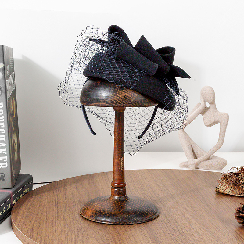 French Black Beret Fascinator  - Beret French Wool のレビューと価格