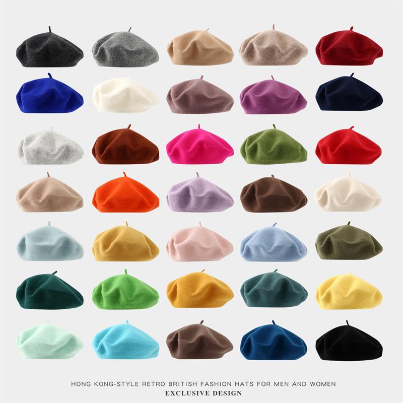 Big Size Beret Women  Large Be - Beret French Wool のレビューと価格