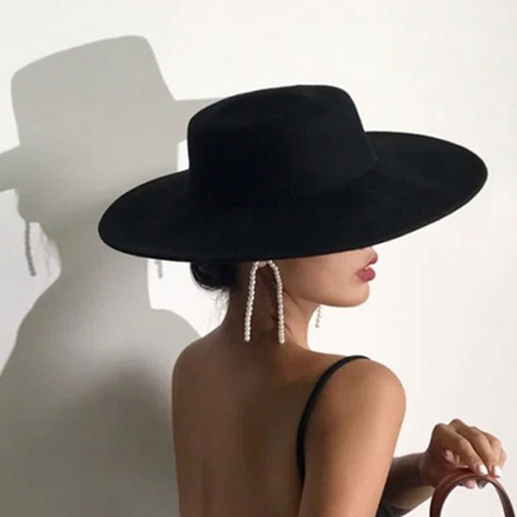 French Ladies Fedoras Top Bow  - Fedora Hat Wool のレビューと価格