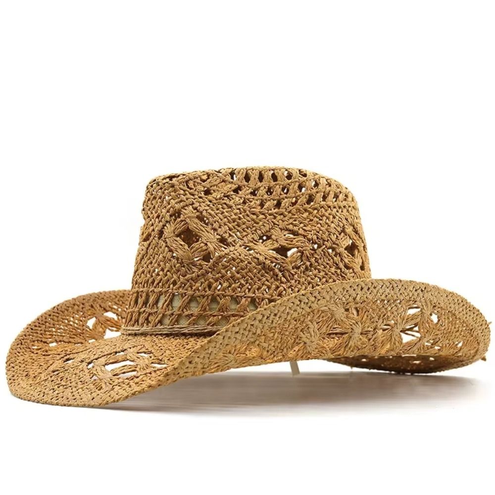 Vintage Wide Brim Hollow Straw - Cowboy Hat Straw のレビューと価格