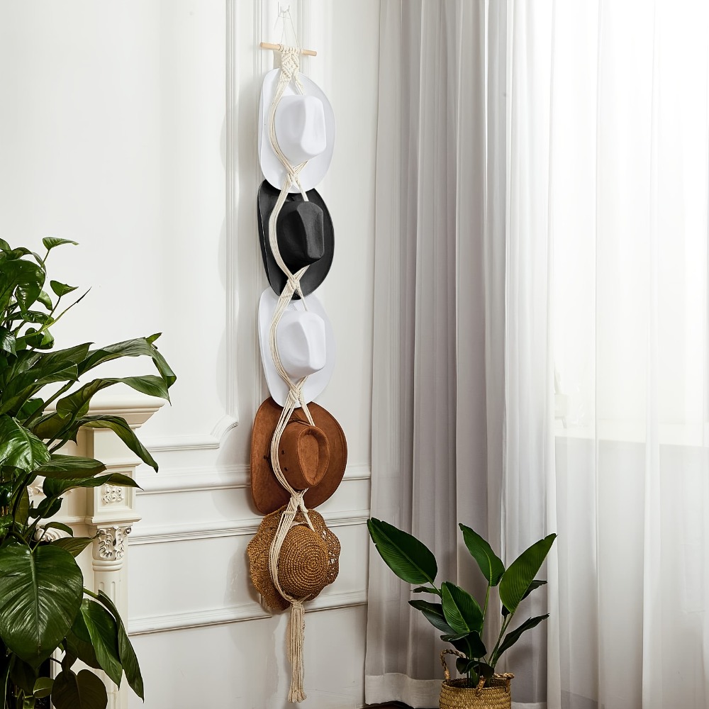 Bohemian Macrame Hat Hanger Ha - Sun Hat Wide Brim のレビューと価格