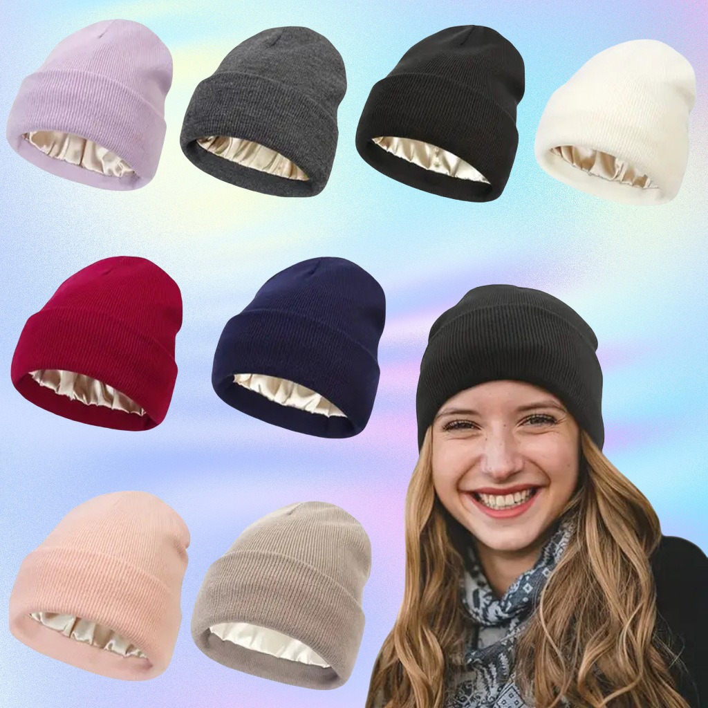 Unisex Satin Lined Anti Static - Beanie Cuffed Knit のレビューと価格