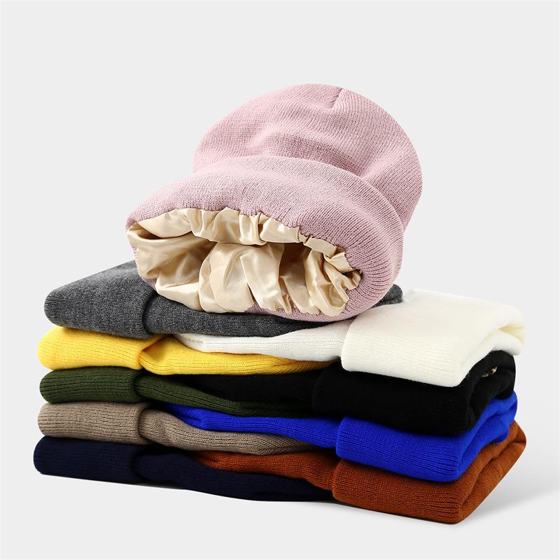 Unisex Satin Lined Anti Static - Beanie Cuffed Knit のレビューと価格