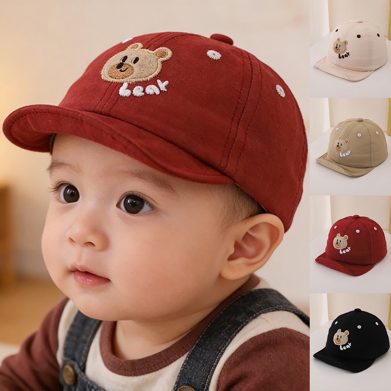 Cute Baby Peaked Hat Soft Brim - Visor Sun Hat のレビューと価格