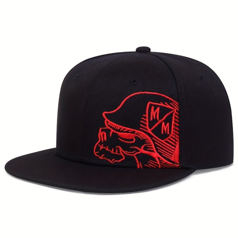 Unisex Skeleton Embroidery Bas - Snapback Hat Flat のレビューと価格