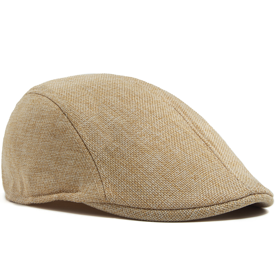Men's Linen Flat Cap Spring Su - Newsboy Cap Ivy のレビューと価格