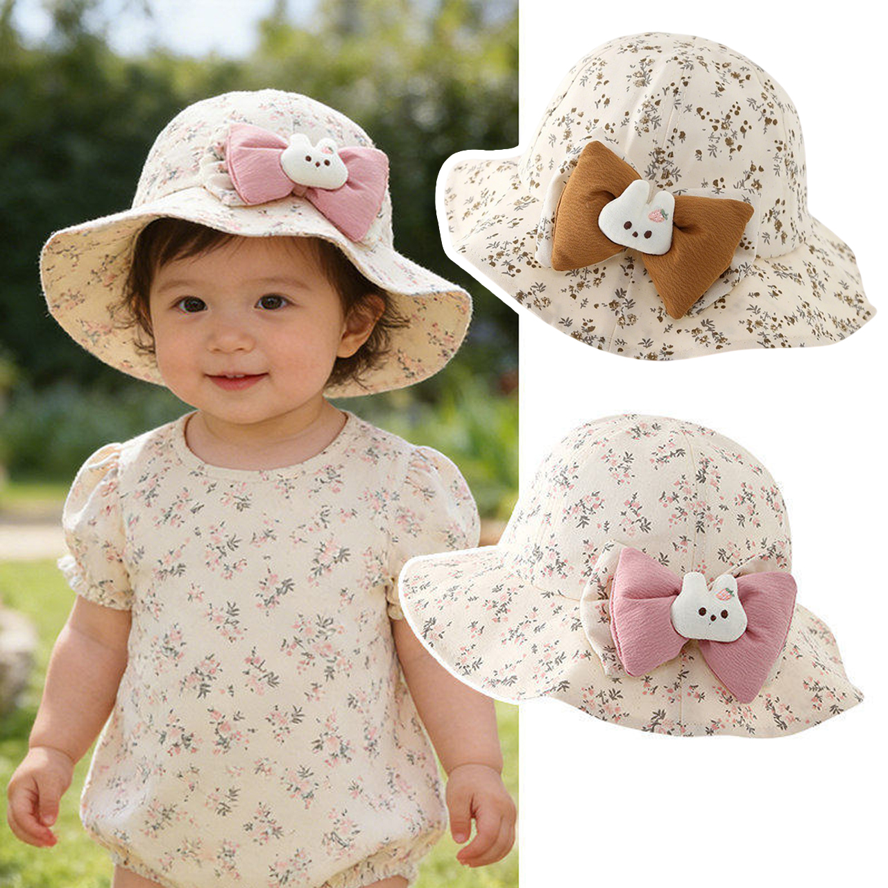 Baby Ruffle Brim Basin Cap Spr - Bucket Hat Cotton のレビューと価格
