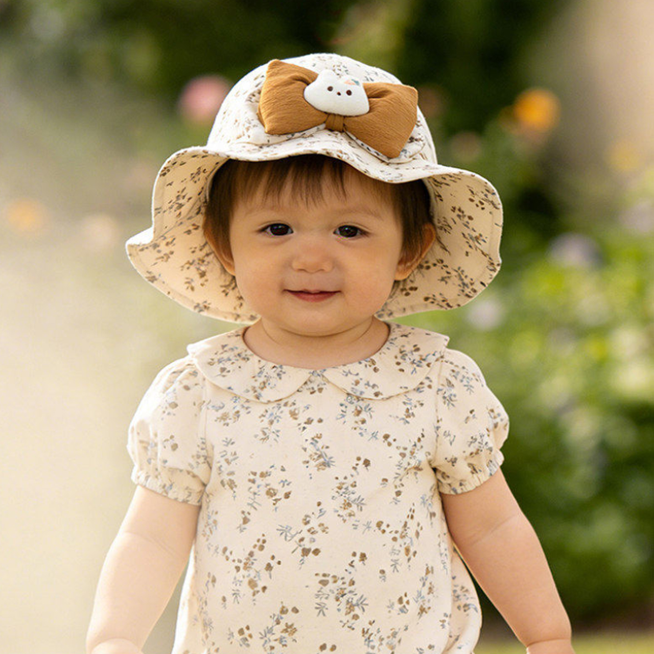 Baby Ruffle Brim Basin Cap Spr - Bucket Hat Cotton のレビューと価格