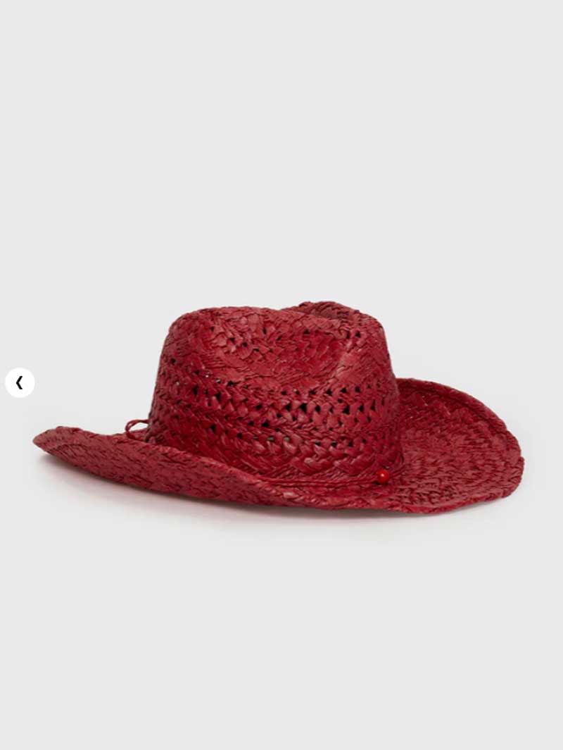 Cowboy hat red hand-painted su - Cowboy Hat Straw のレビューと価格