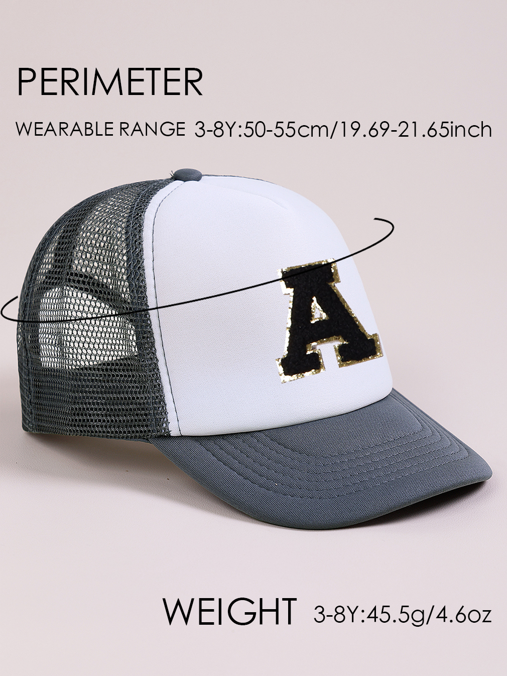 1pc Gray Hat With 26-Letter Pa - Visor Sun Hat のレビューと価格