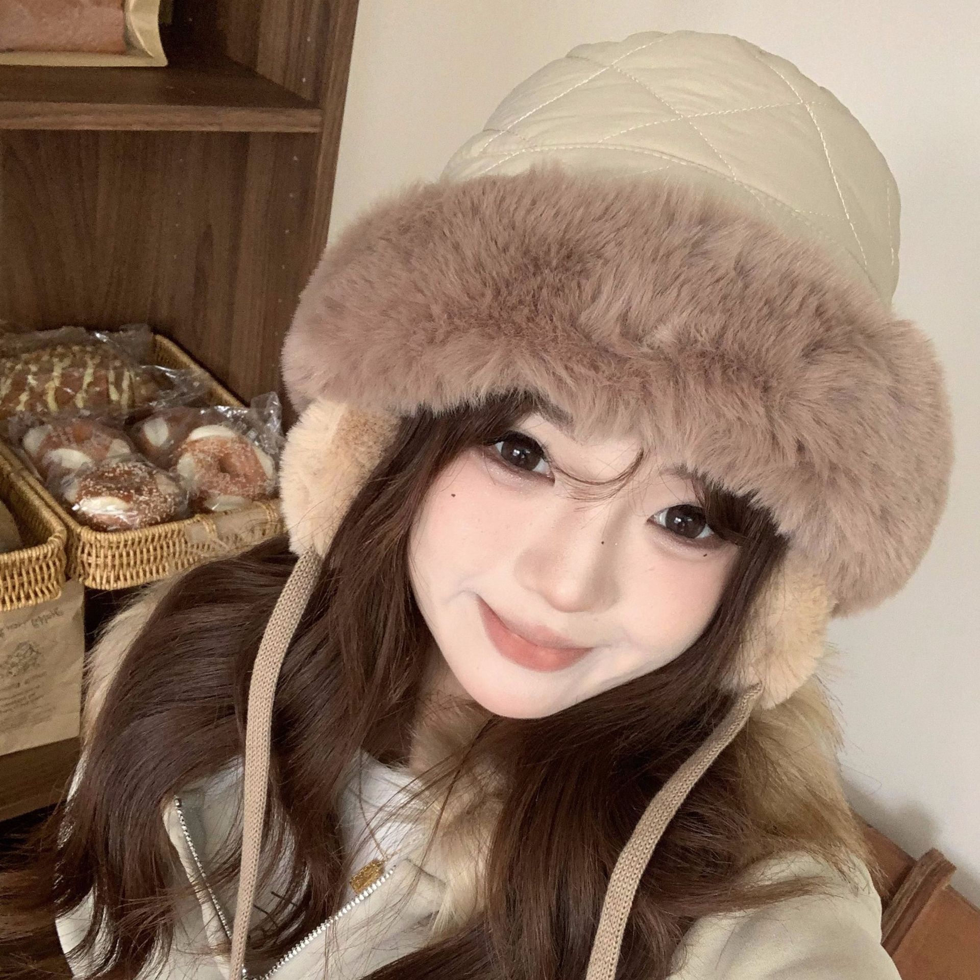 Women's Winter Quilted Faux Fu - Trapper Hat Ear Flap のレビューと価格