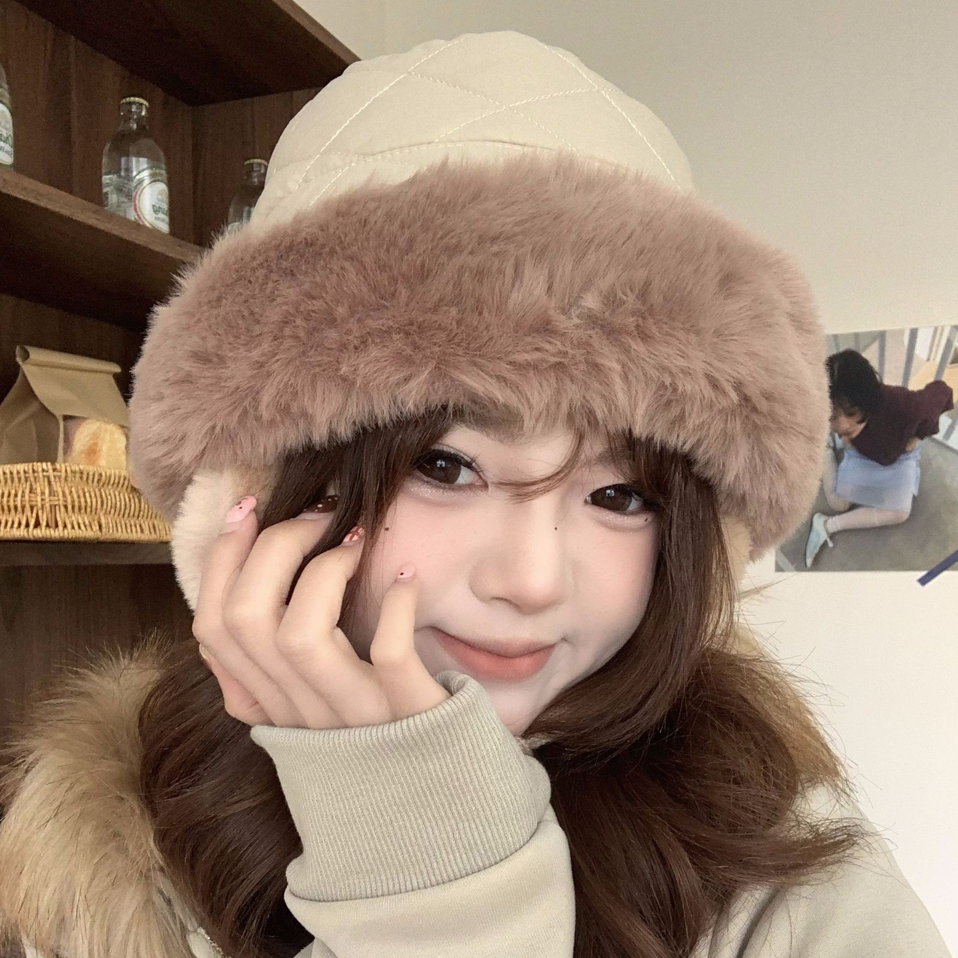 Women's Winter Quilted Faux Fu - Trapper Hat Ear Flap のレビューと価格