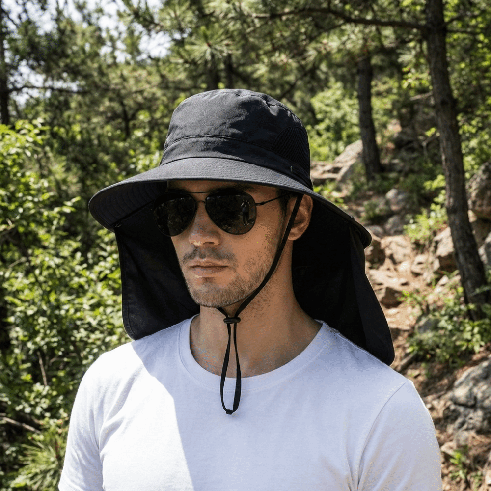 Removable Cloth Men Sun Hat Bi - Bucket Hat Cotton のレビューと価格