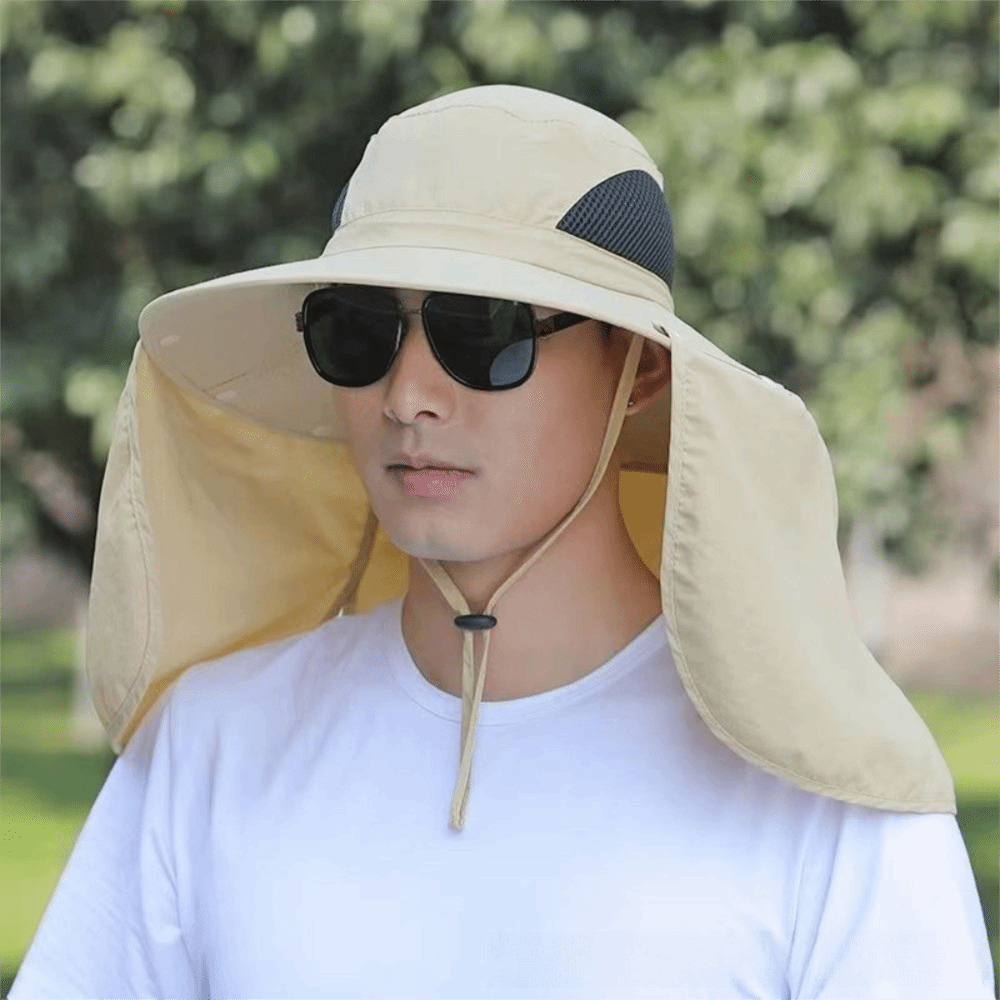 Removable Cloth Men Sun Hat Bi - Bucket Hat Cotton のレビューと価格