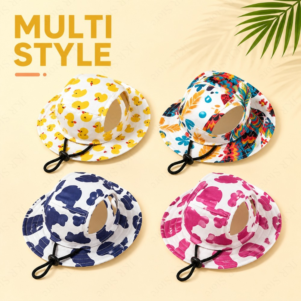 Adjustable Dog Hat Cute Print  - Running Cap Lightweight のレビューと価格