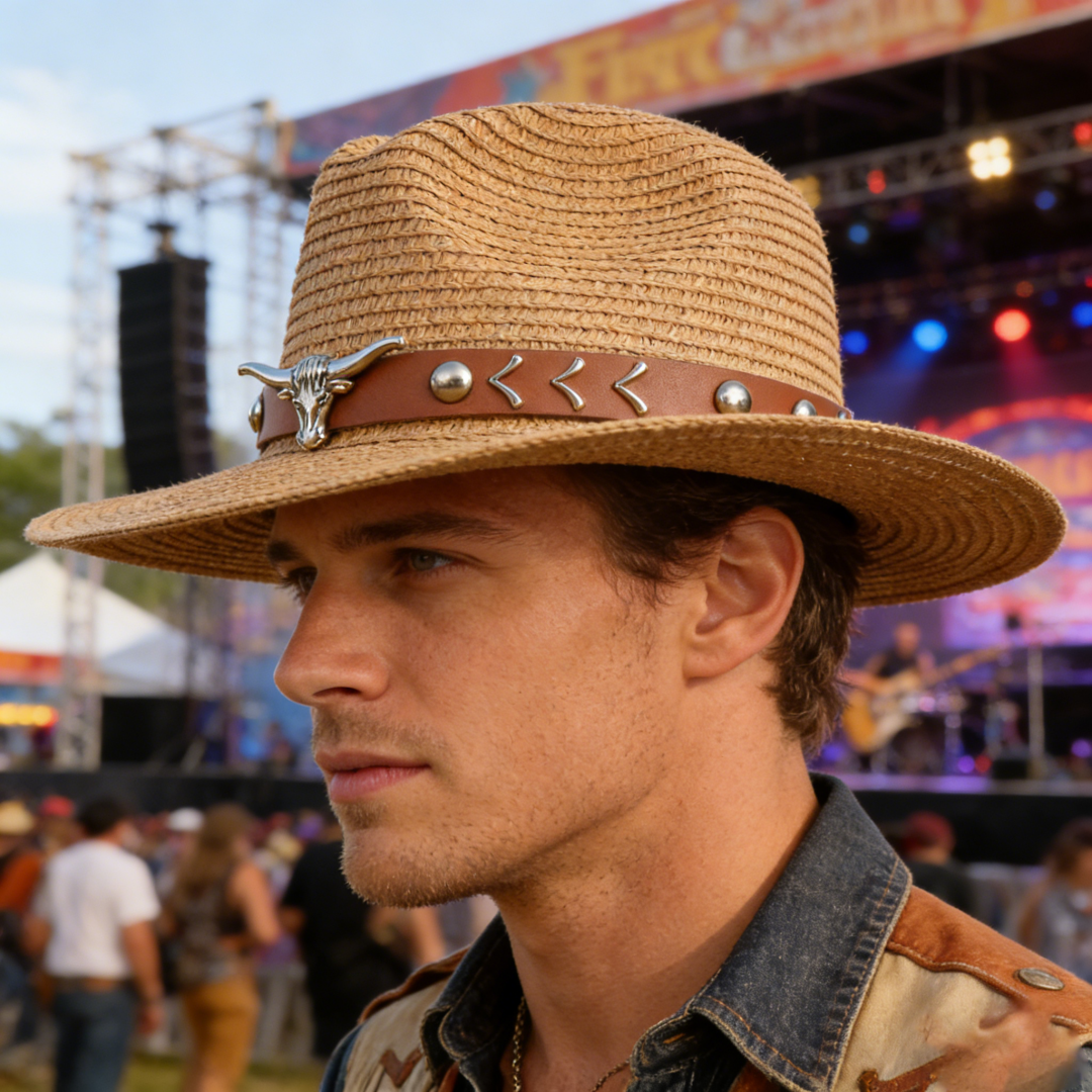 Vintage Straw Western Cowboy H - Cowboy Hat Straw のレビューと価格
