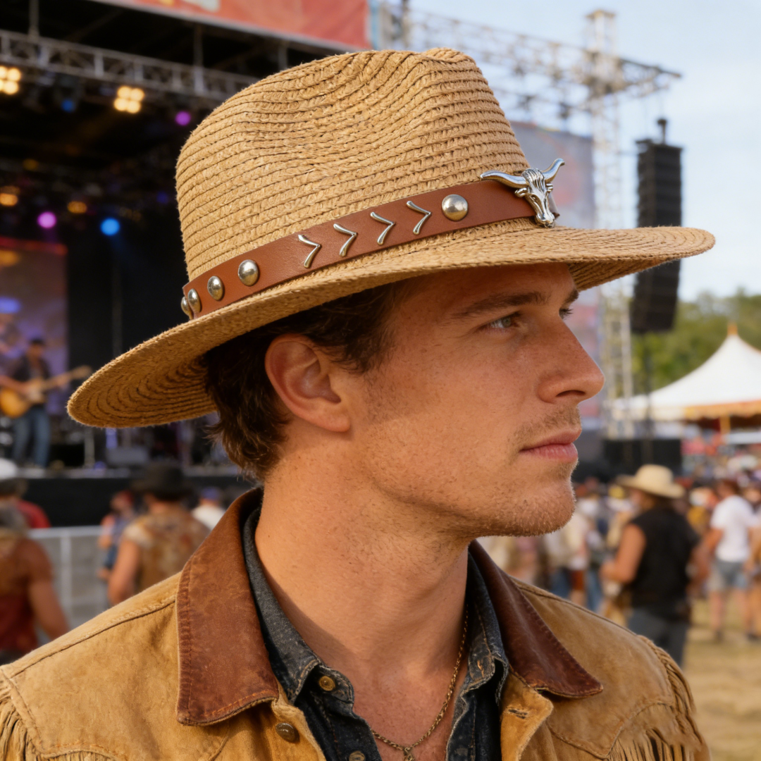 Vintage Straw Western Cowboy H - Cowboy Hat Straw のレビューと価格