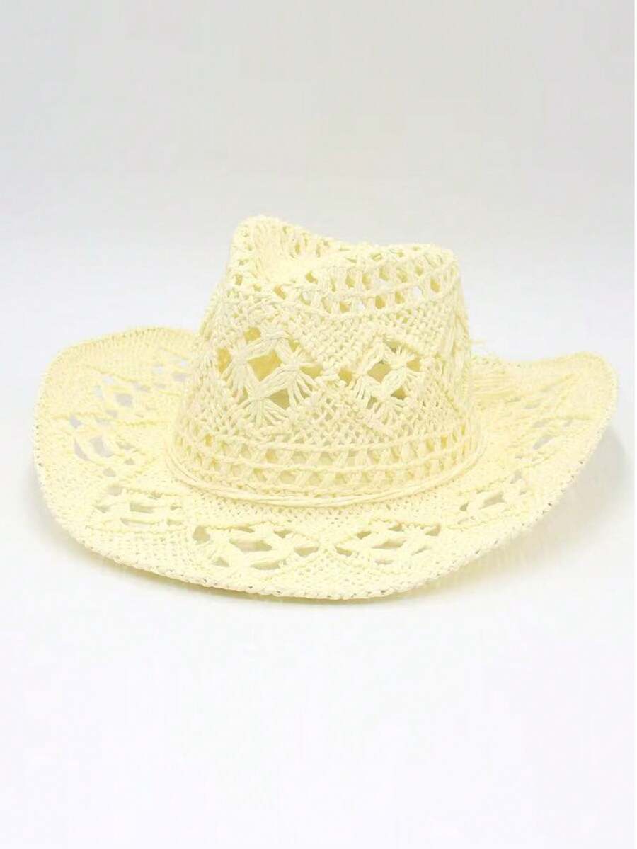 Unisex Straw Cowboy Hat With B - Cowboy Hat Straw のレビューと価格