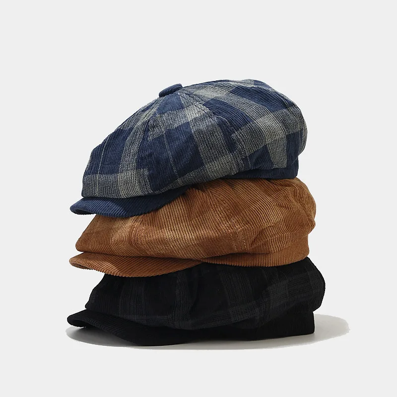 Corduroy Men Women Youth Boy G - Newsboy Cap Ivy のレビューと価格