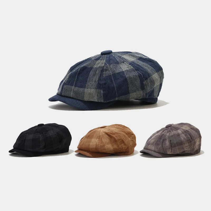 Corduroy Men Women Youth Boy G - Newsboy Cap Ivy のレビューと価格