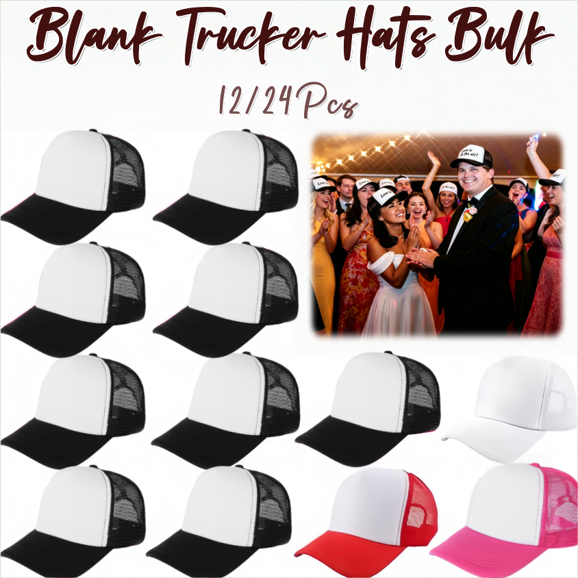 12-24Pcs Blank Trucker Hats Bu - Trucker Cap Mesh のレビューと価格