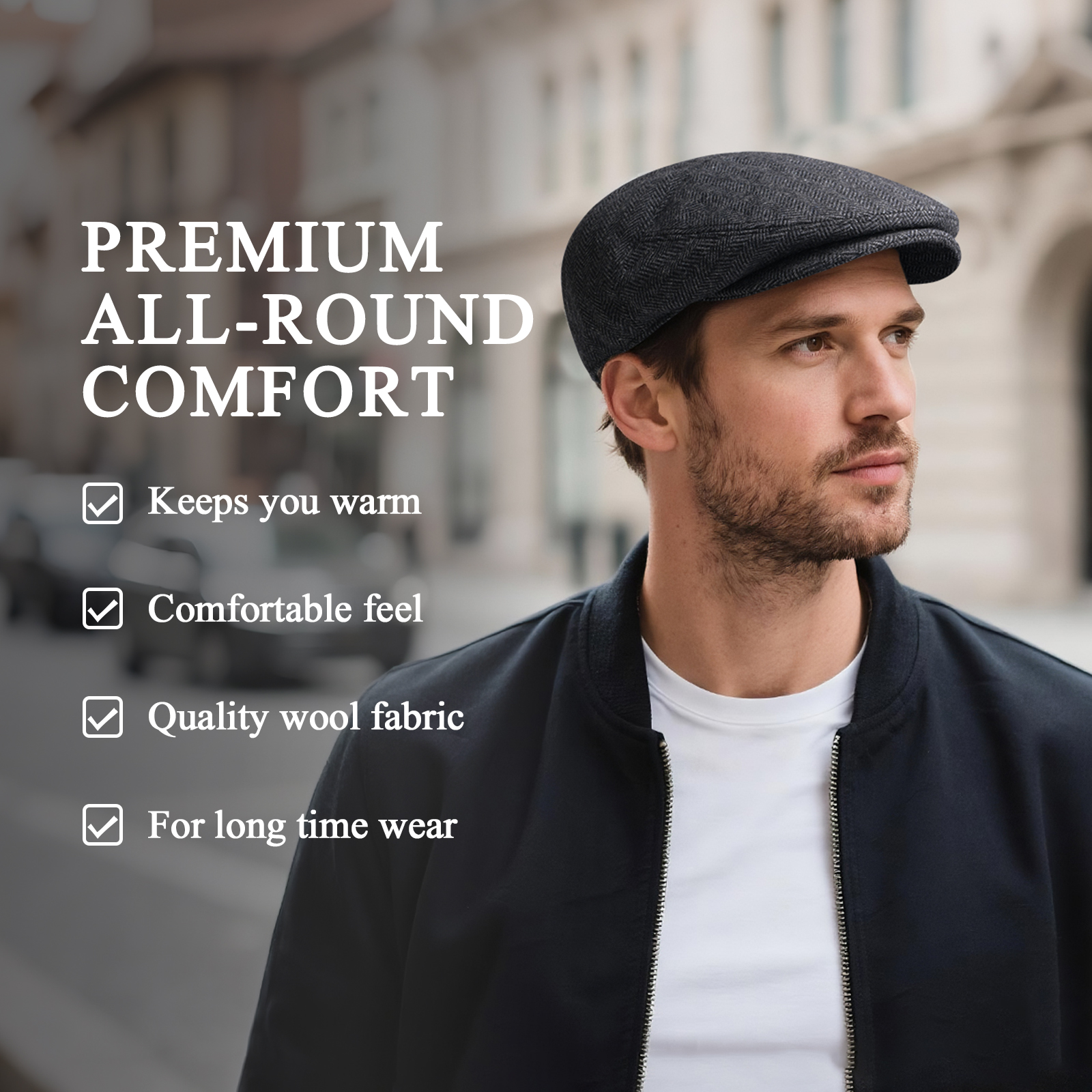 JANGOUL Herringbone Flat Ivy N - Newsboy Cap Ivy のレビューと価格