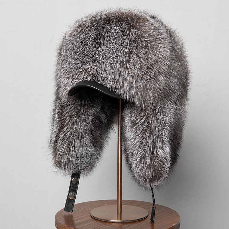 100% Real Fox Fur Hats Women's - Trapper Hat Ear Flap のレビューと価格