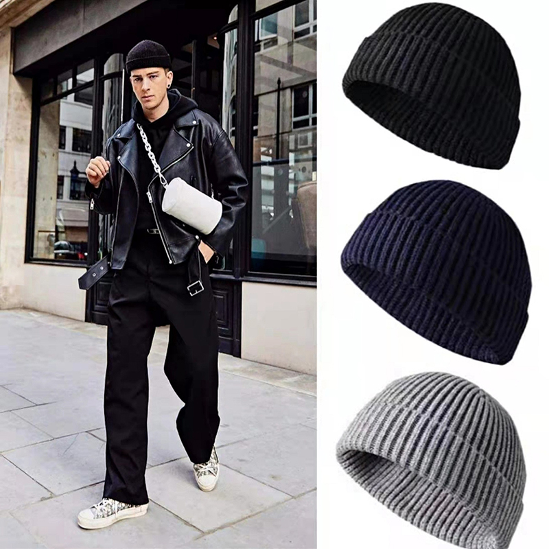 1Pcs Winter Warm Unisex Wool B - Beanie Cuffed Knit のレビューと価格