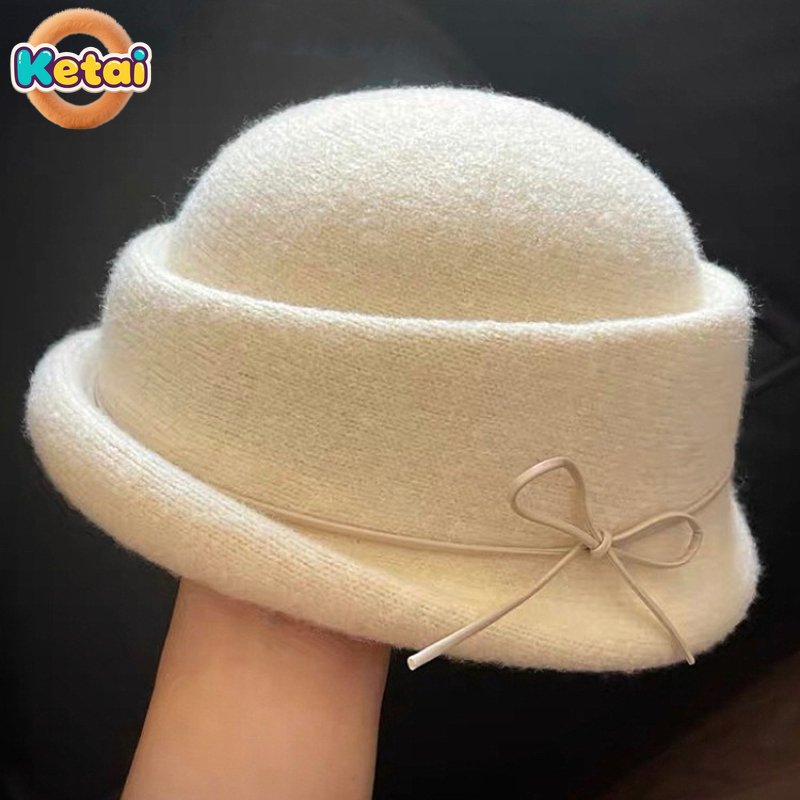 Black Wool Top Hat Beret Women - Beret French Wool のレビューと価格