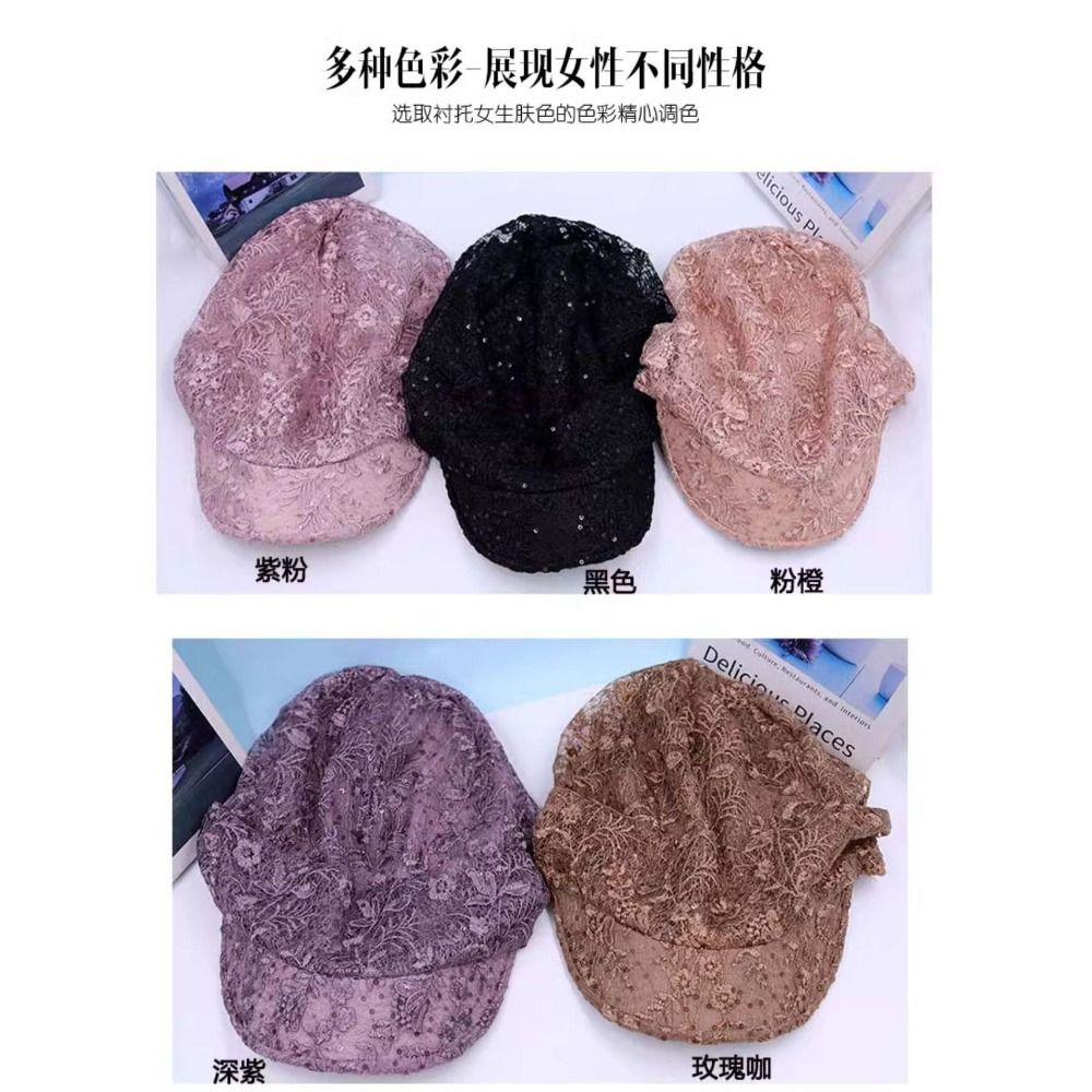 Hollow Out Flower Beanie Cap B - Baseball Cap Structured のレビューと価格
