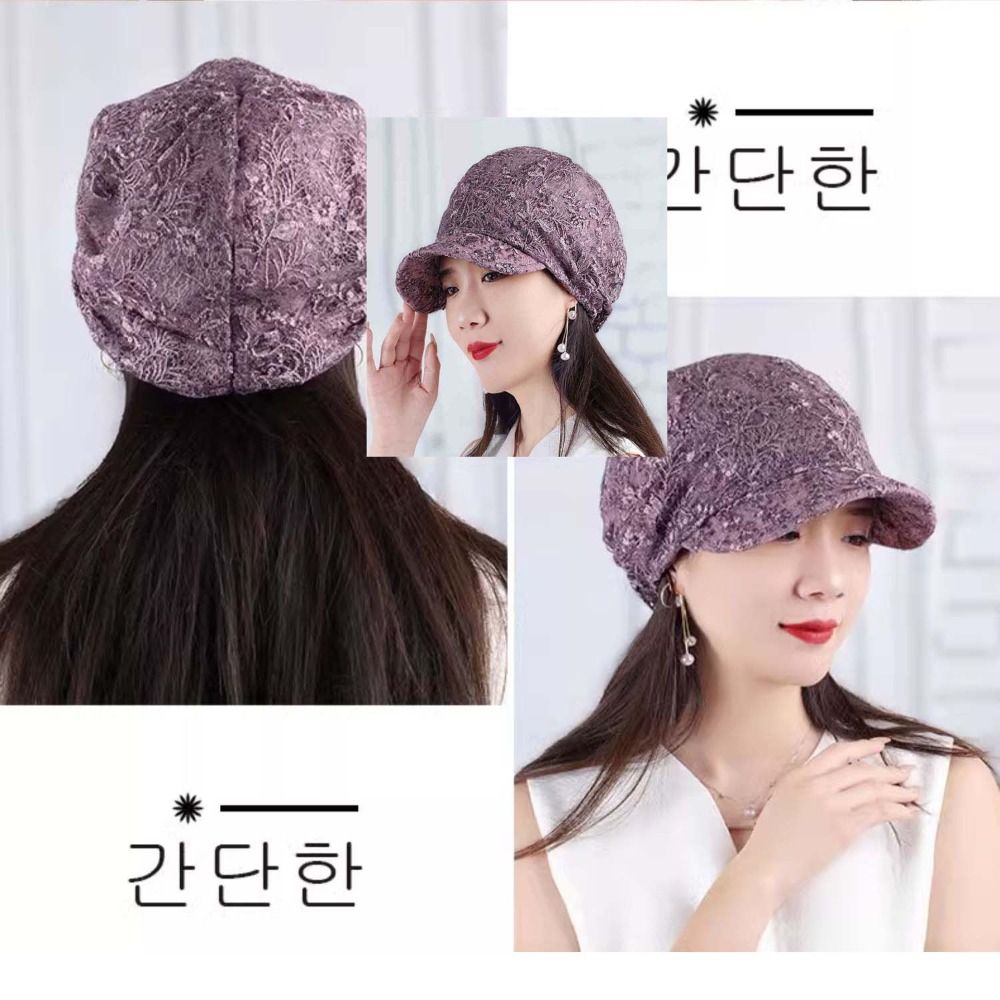 Hollow Out Flower Beanie Cap B - Baseball Cap Structured のレビューと価格