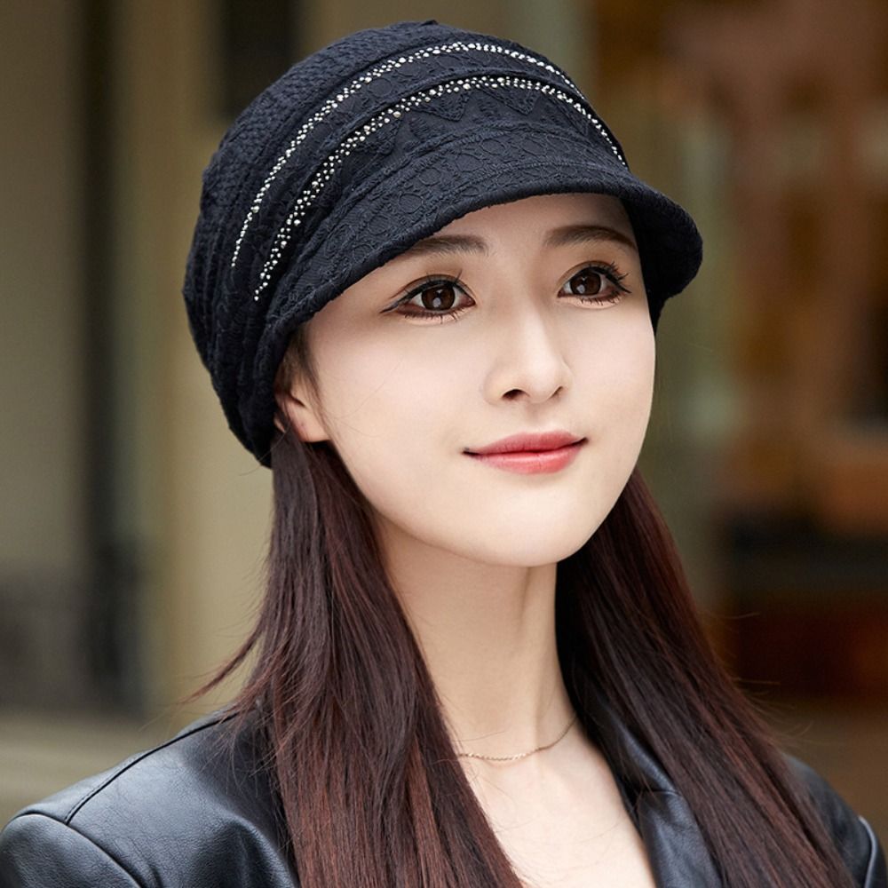 Hollow Out Flower Beanie Cap B - Baseball Cap Structured のレビューと価格