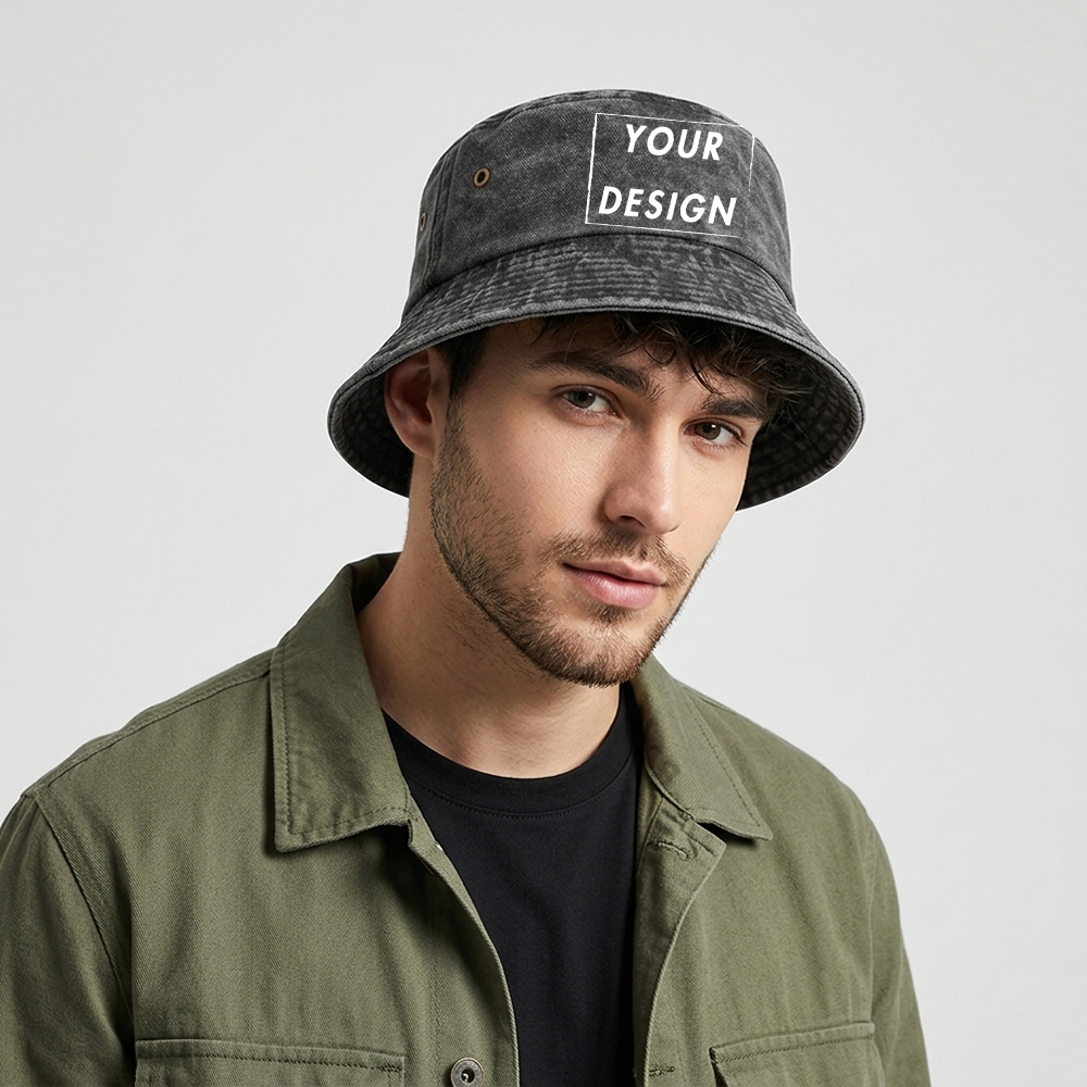 Custom Washed Vintage Bucket H - Bucket Hat Cotton のレビューと価格