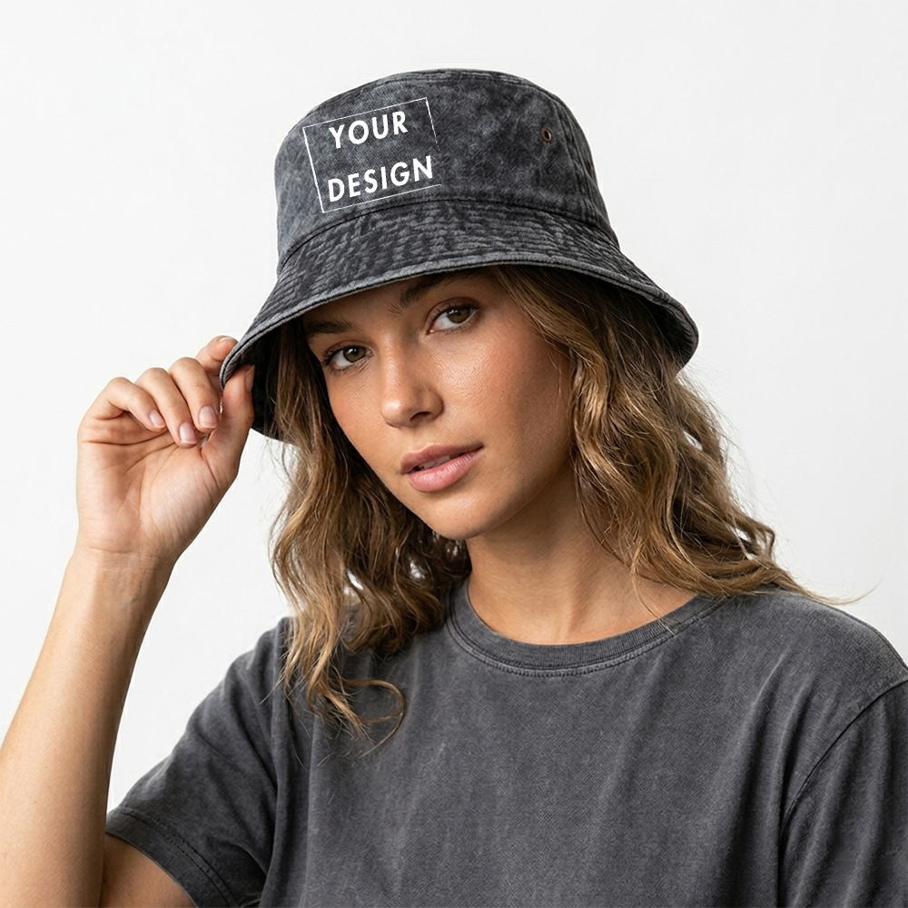 Custom Washed Vintage Bucket H - Bucket Hat Cotton のレビューと価格