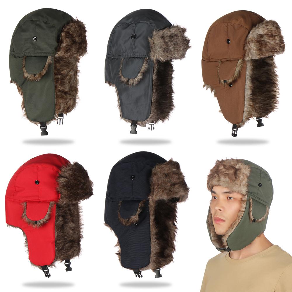 Men Women Fur Trapper Ski Hat  - Winter Trapper Hat のレビューと価格
