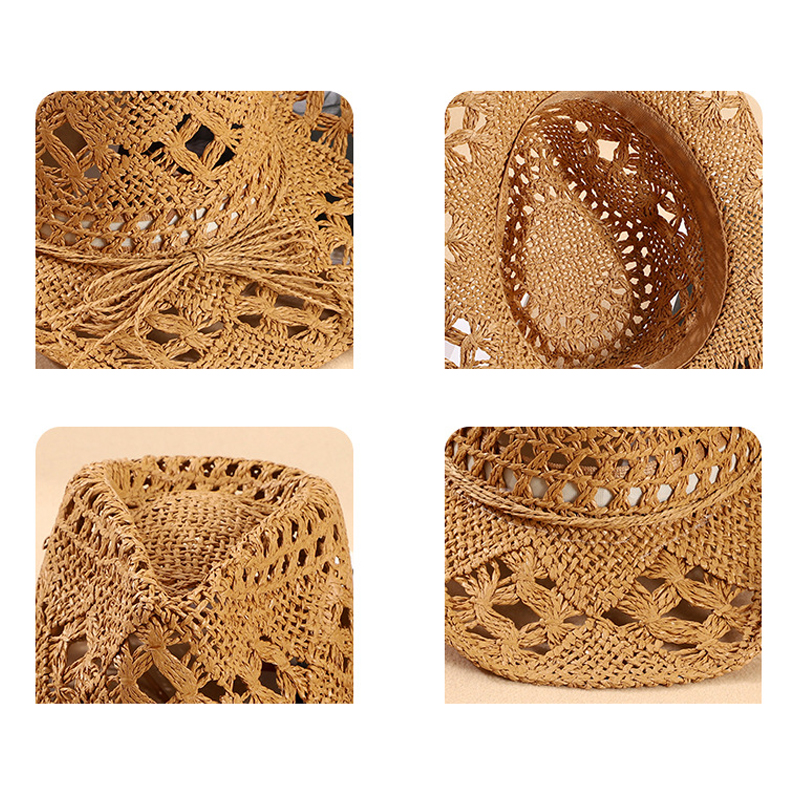 Fashion Woven Straw Hat Wester - Cowboy Hat Straw のレビューと価格