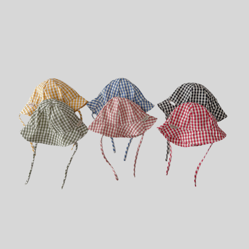 Ins Style Plaid Baby Bucket Ha - Bucket Hat Cotton のレビューと価格