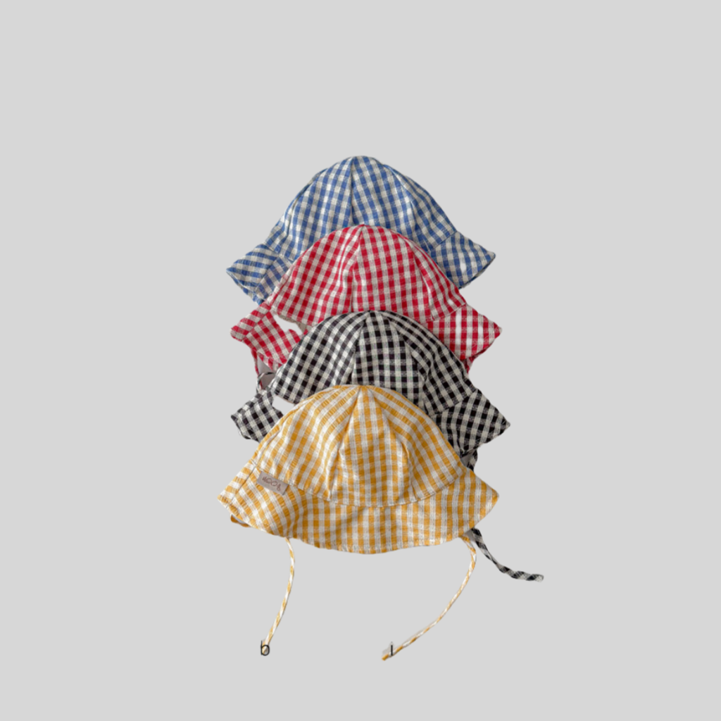 Ins Style Plaid Baby Bucket Ha - Bucket Hat Cotton のレビューと価格
