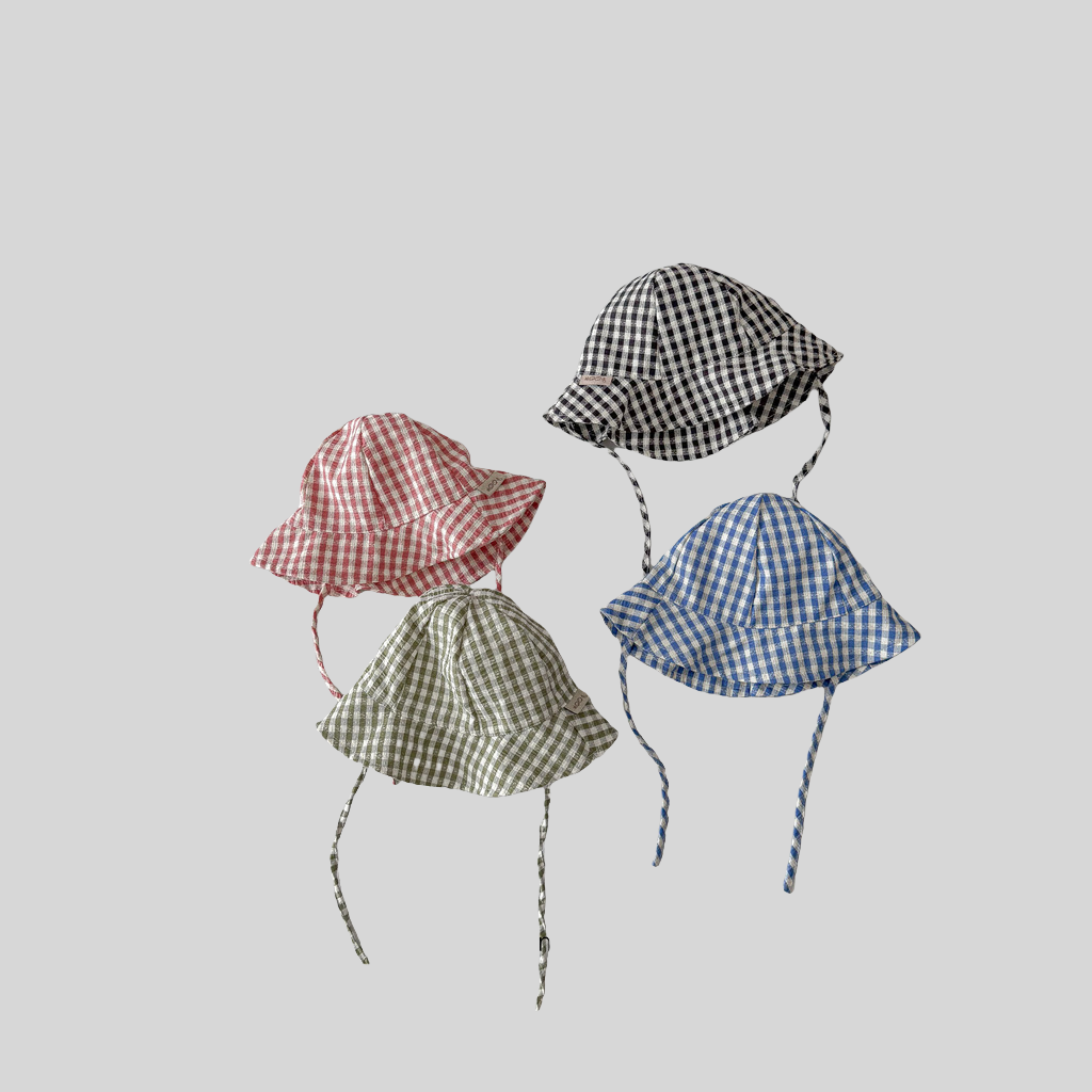 Ins Style Plaid Baby Bucket Ha - Bucket Hat Cotton のレビューと価格