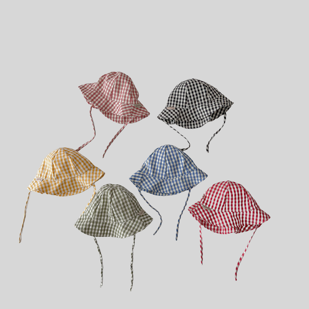 Ins Style Plaid Baby Bucket Ha - Bucket Hat Cotton のレビューと価格