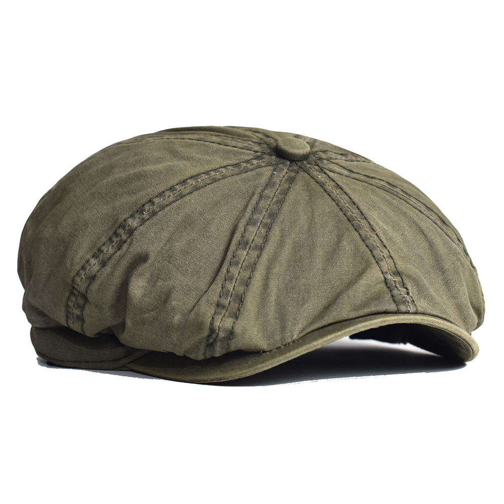 Washed Cotton Newsboy Cap Peak - Newsboy Cap Ivy のレビューと価格